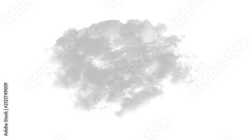 Cuadro en lienzo A single fluffy white cloud formation captured from above isolated on transparen