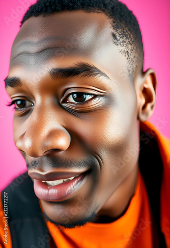 Close up of a smiling young...