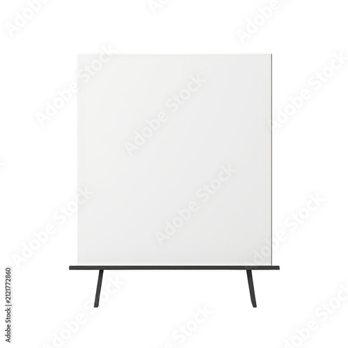 White square presentation board on tripod stand for office meetings and seminars