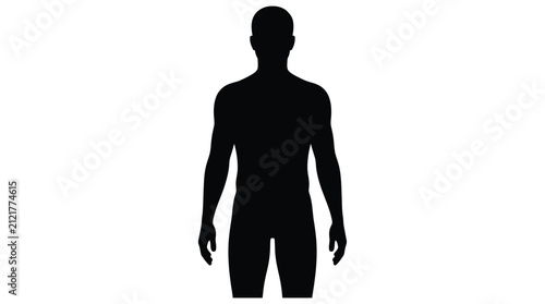 Bild auf Leinwand Human digestive system silhouette against a white background