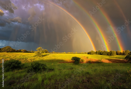 Double rainbow arching over...