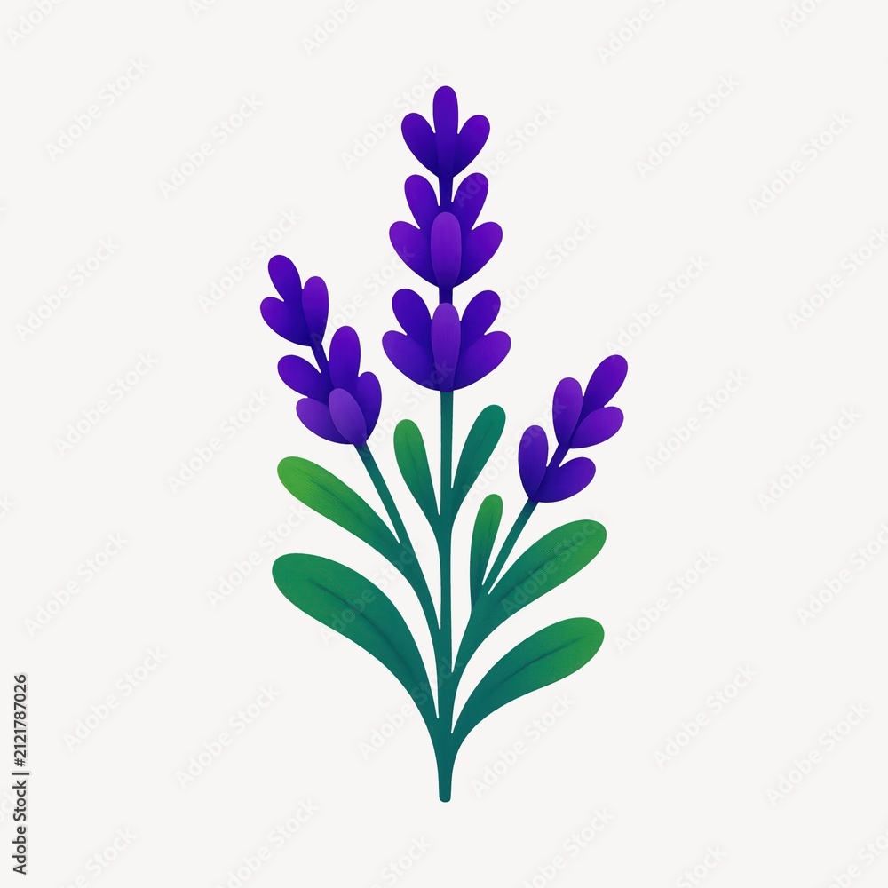 Obraz premium Vibrant lavender botanical illustration