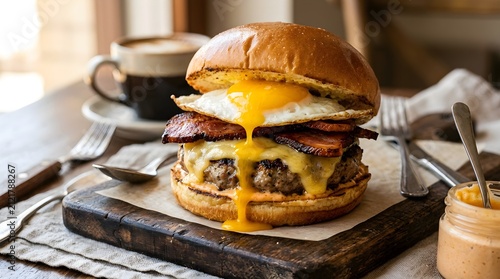 Breakfast burger.