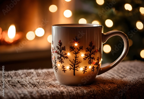 Cozy christmas mug with sno...