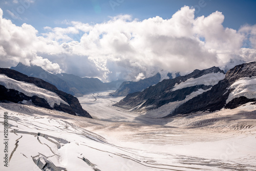 Views from the Jungfraujoch railway station in Switzerland