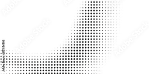 Modern abstract black and white halftone dot wave pattern vector background