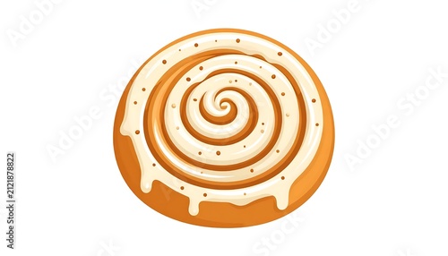 Golden metallic spiral symbol on white background.