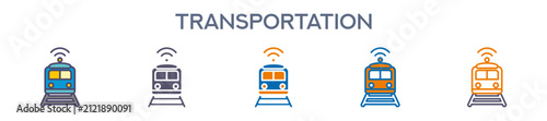 Transportation Element For Design Graphic - Multi Styles. Vector Illustration Of Two Colored And Black. Multiple Icons Designs Can Be Used For Mobile, Ui, Web 