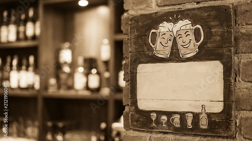 A Humorous Toast to Good Times: A playful and witty welcome sign likely found in a bar or restaurant humorously celebrating the culture of drinking and enjoying alcoholic beverages. drinking welcome