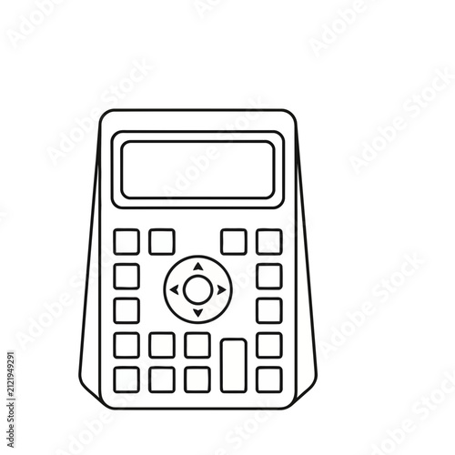 Calculator with screen and buttons