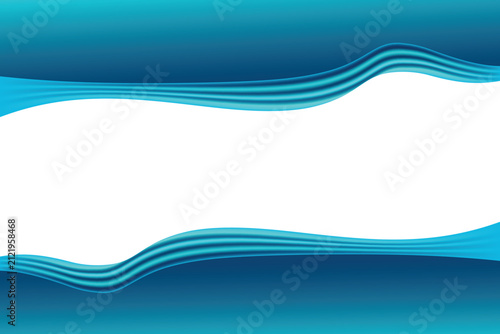 Abstract blue creative wave on white background