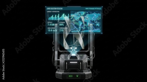 Advanced Solar Power Generator with Digital Display and Energy Data Visualization