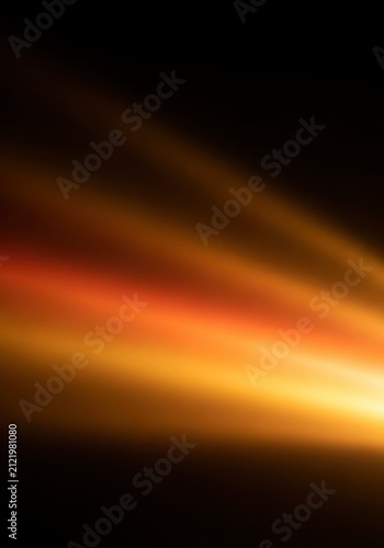 Abstract Light Rays on Dark Background.