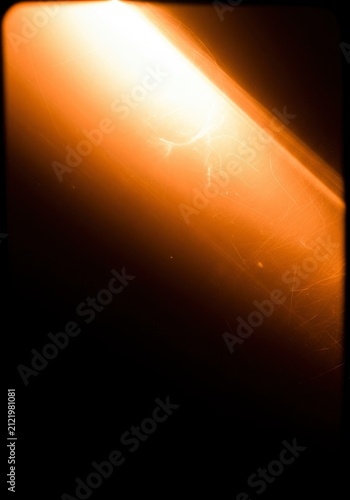 Abstract Light Leak on Dark Background.