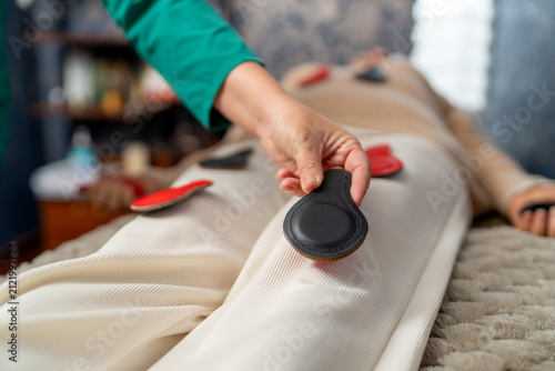 Biomagnetic therapy applying magnets on older adult