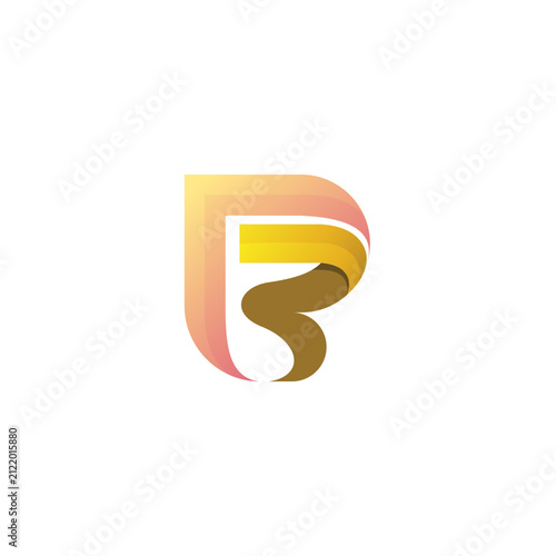 Company logo featuring the initial B ready for use. 3d colorful design