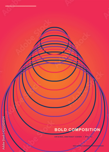 Abstract geometric background with concentric circles and gradient