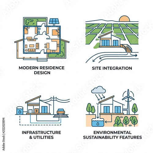 Modern Residence Design and Site Integration Concepts.