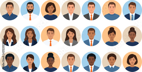 Avatar icons, workplace diversity, professional profiles, team collaboration, student success, modern design, productivity tools, creative ideas, leadership skills, motivation growth