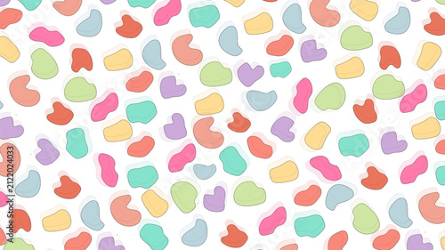Abstract colorful fluid element on white background.