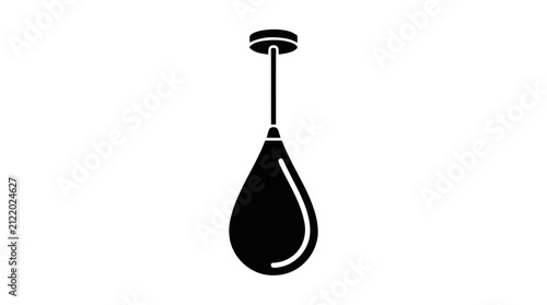 Vector illustration of speed bag icon, boxing punching bag vector graphic, sport equipment on a transparent background
