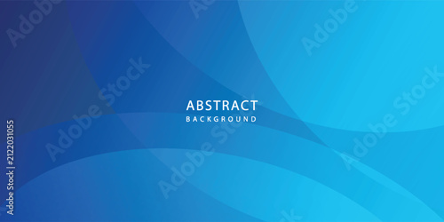 Minimal geometric background. Blue elements with fluid gradient. Dynamic shapes composition.