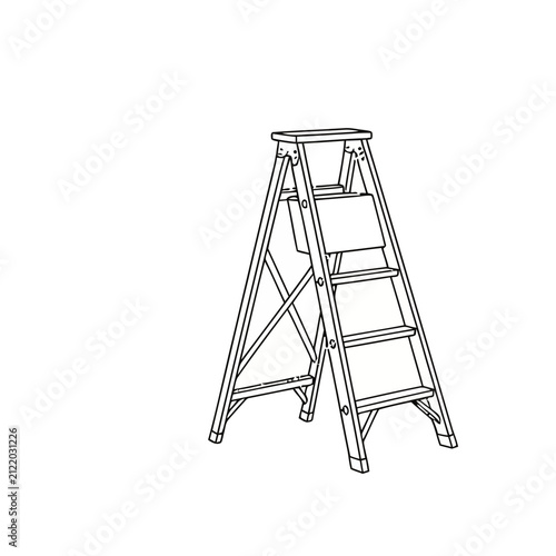 A-frame stepladder illustration