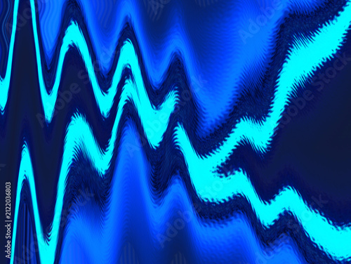 Принти на полотні Wavy blue pattern with undulating lines and a textured digital appearance wave w