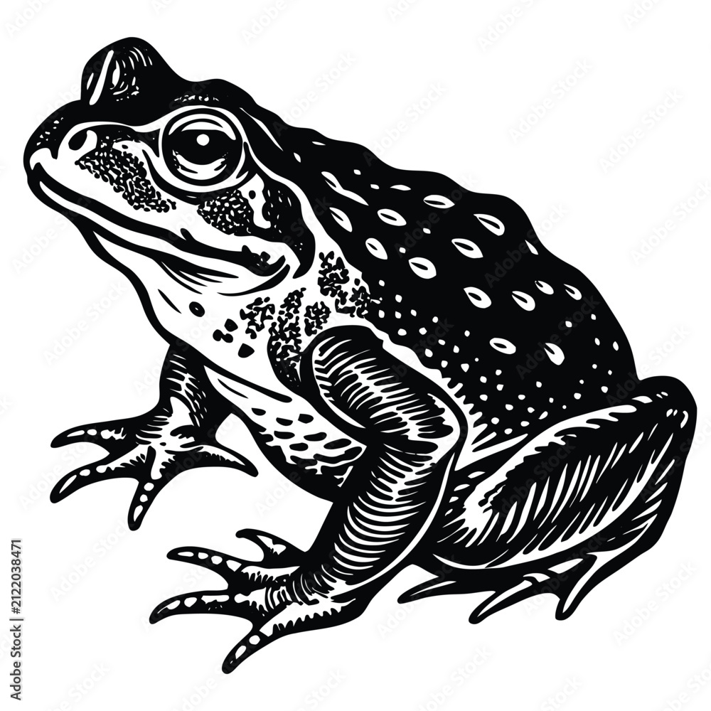 Naklejka premium Frog logo. Abstract frog on white background