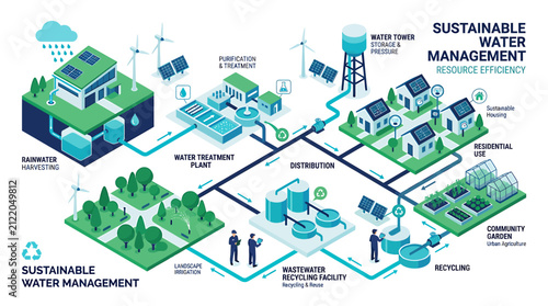 Sustainable water management system technology.
