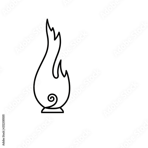 Stylized Flame Icon
