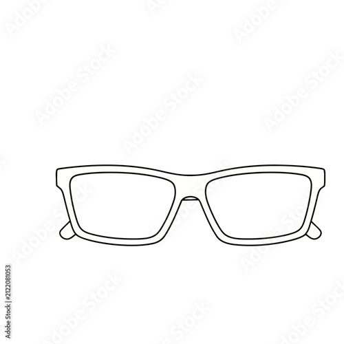 White framed eyeglasses