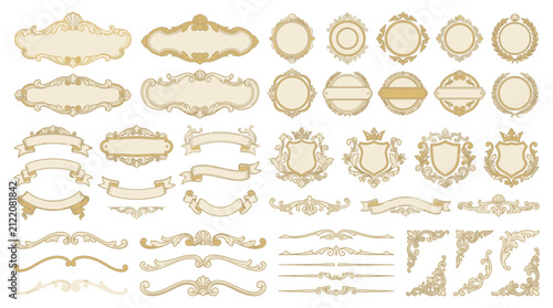 Vintage Ornament Collection: Frames, Labels, Borders, Crests