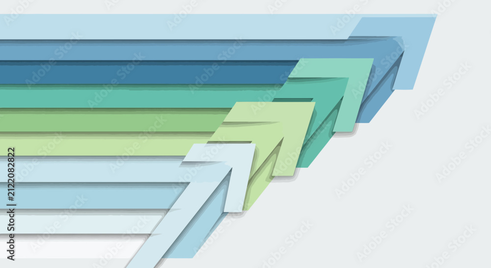 Fototapeta premium Abstract Arrow Infographic Background with Blue and Green Gradient