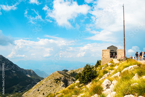 Obraz na plátně Njegos Mausoleum on mountain summit in Lovcen National Park Montenegro