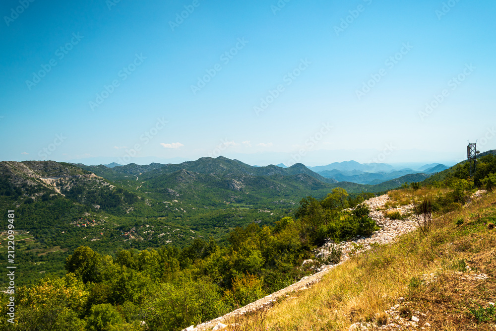 Fototapeta premium Panoramic Mountain Landscape near Lipa Cave Montenegro