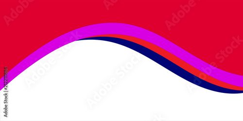 PrintAbstract White Background with Layered Red Magenta and Navy Blue Curved Waves Vibrant Modern Design