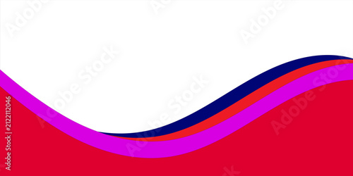 PrintAbstract White Background with Layered Red Magenta and Navy Blue Curved Waves Vibrant Modern Design