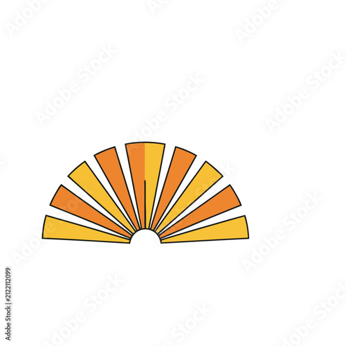 Abstract Sunburst Fan Shape