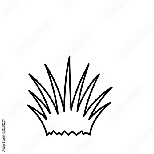 Black and white drawing of grass