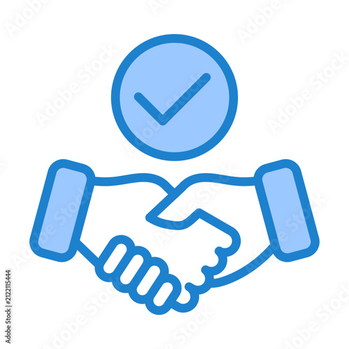 Фотография Mediation Icon - Duotone Color For Business And Conflict Resolution
