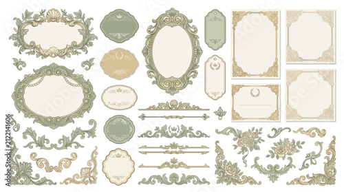 Ornate Victorian Frames and Borders - Decorative Design Elements