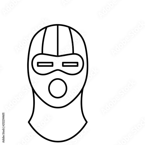 Balaclava mask outline