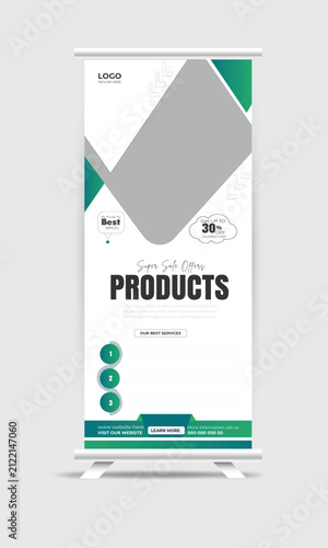 Modern Furniture Roll Up Banner Template for Interior Store Promotion and Business Advertising