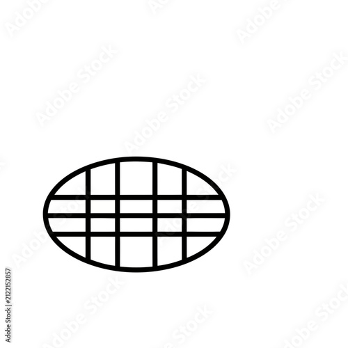 Abstract grid oval shape