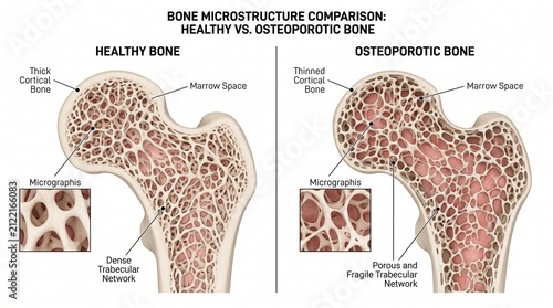 Healthy versus Osteoporotic Bone Microstructure Comparison.