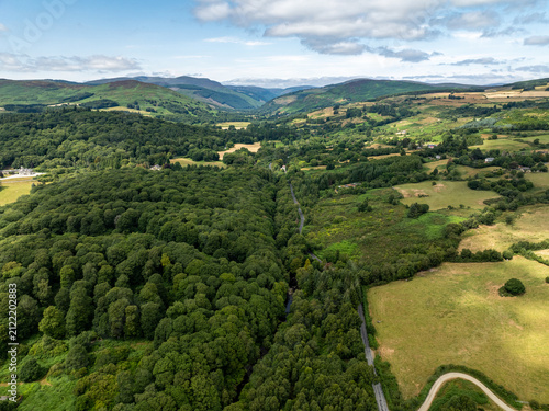 Cuadro en lienzo Aerial view of Ballintombay Lower, Rathdrum, County Wicklow Ireland