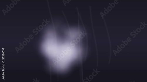 Mysterious abstract light streaks descend into luminous cloud on dark background motion abstract footage ethereal light.