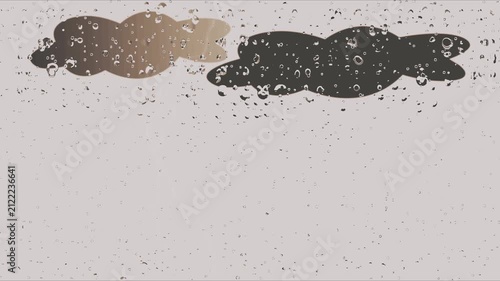 Rainy Window with Cloud Silhouettes Motion Graphic Background