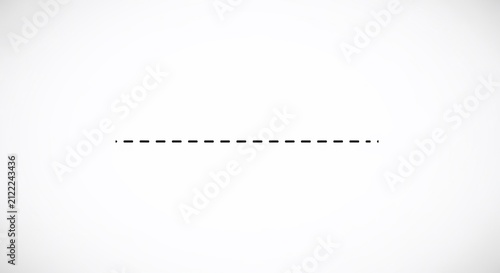 A solitary dashed line, stark white void, a whisper of separation.